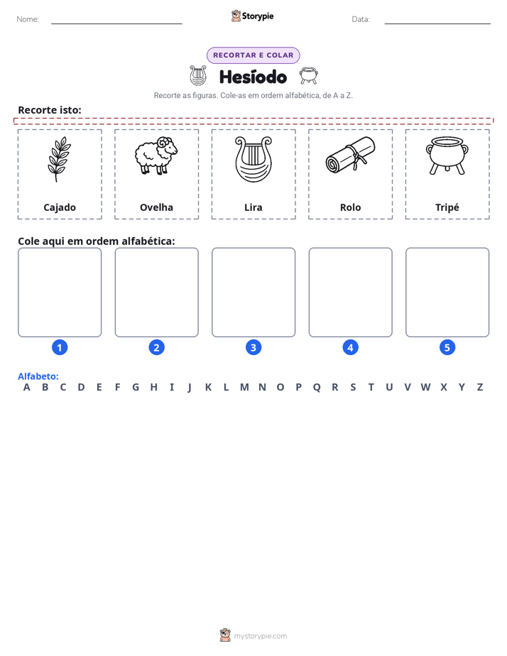 Recortar & Colar Alfabeto