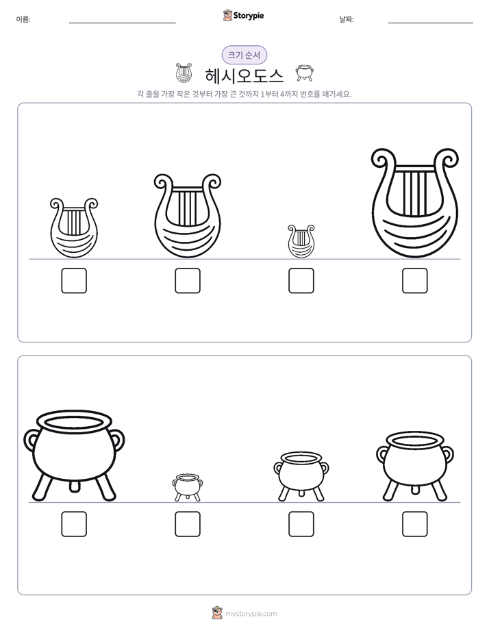 크기 순서