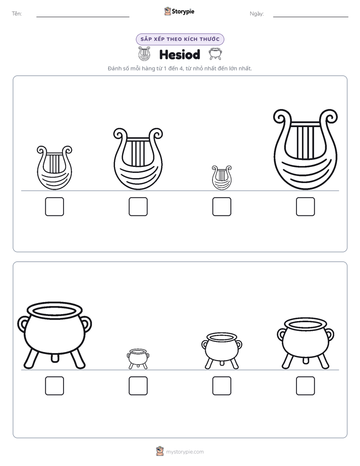 Thứ Tự Kích Thước
