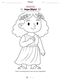 Hope (Elpis) printable worksheet preview