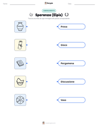 Anteprima della scheda stampabile di Speranza (Elpis)