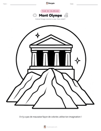 Aperçu de la feuille de travail imprimable Mont Olympe