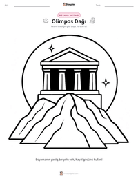 Olimpos Dağı yazdırılabilir çalışma sayfası önizlemesi