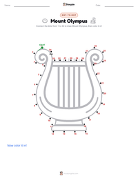 Mount Olympus printable worksheet preview