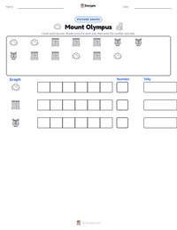 Mount Olympus printable worksheet preview