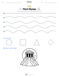 Aperçu de la feuille de travail imprimable Mont Olympe