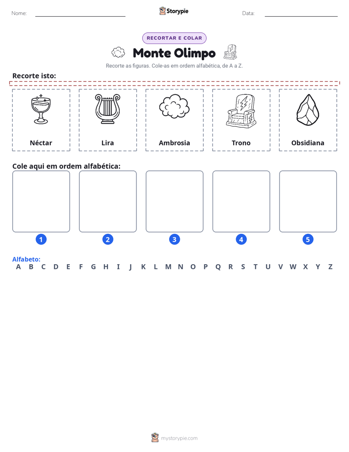 Recortar & Colar Alfabeto