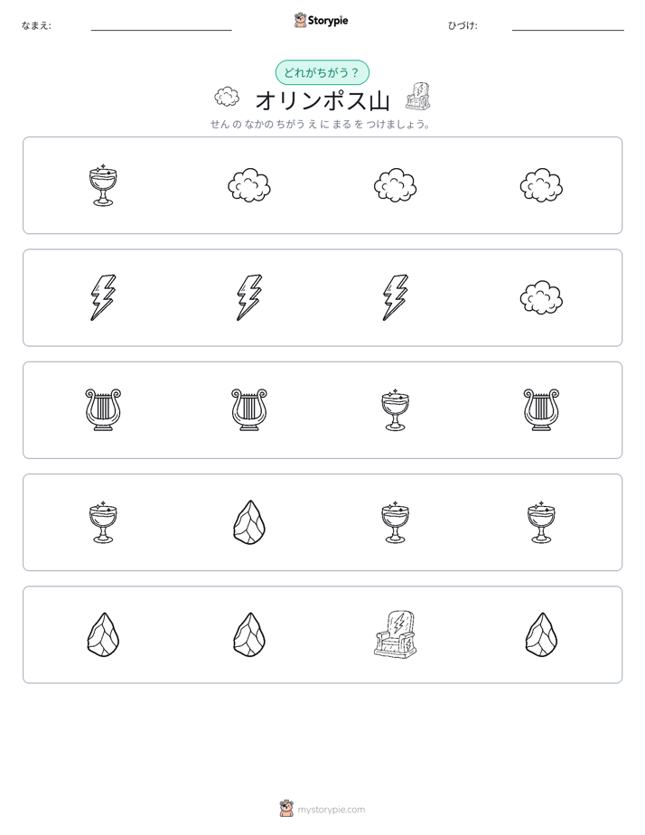 異なるものを見つけよう