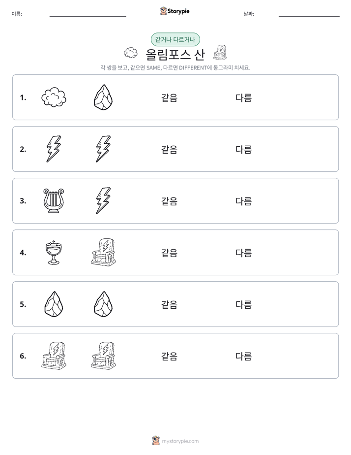 같은 것 또는 다른 것
