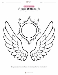 Page de coloriage Icare et Dédale pour les enfants