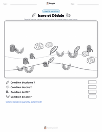 Aperçu de la feuille de travail imprimable Icare et Dédale