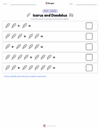 Icarus and Daedalus printable worksheet preview