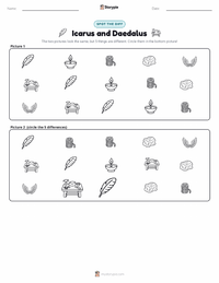 Icarus and Daedalus printable worksheet preview