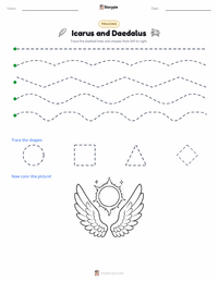 Icarus and Daedalus printable worksheet preview