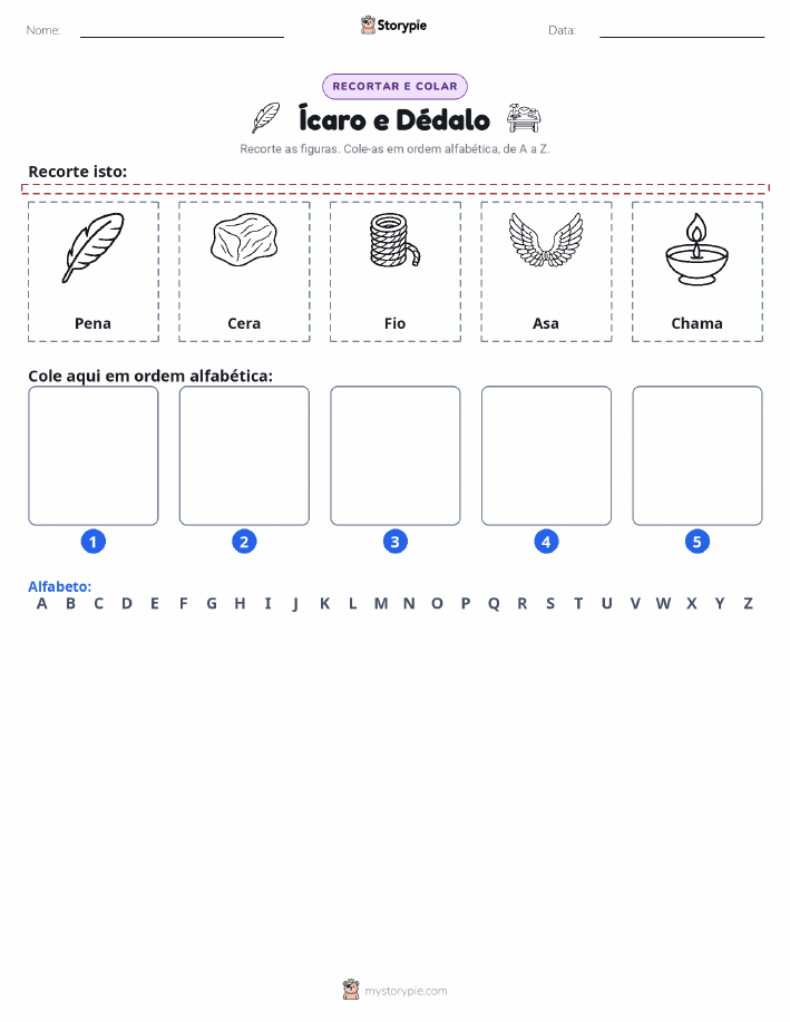 Recortar & Colar Alfabeto