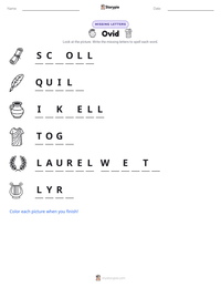 Ovid printable worksheet preview