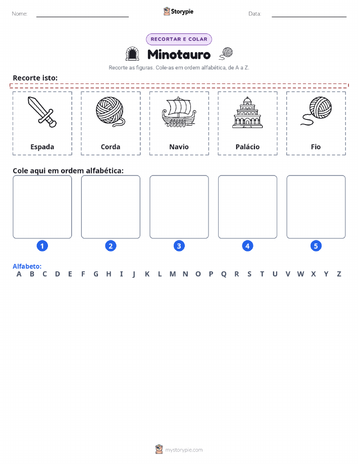 Recortar & Colar Alfabeto