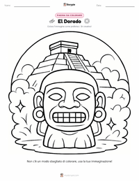 Pagina da colorare di El Dorado per bambini
