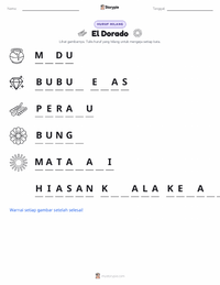 Prabaca lembar kerja cetak El Dorado