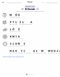 Podgląd drukowalnego arkusza ćwiczeń El Dorado