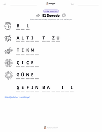 El Dorado yazdırılabilir çalışma sayfası önizlemesi