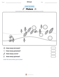 Muisca printable worksheet preview