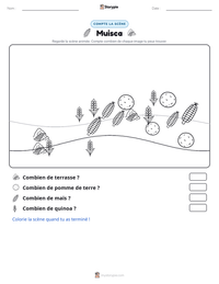 Aperçu de la feuille de travail imprimable Muisca