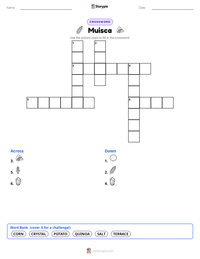 Muisca printable worksheet preview