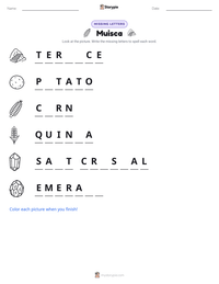 Muisca printable worksheet preview