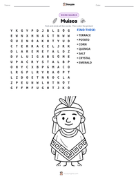 Muisca printable worksheet preview
