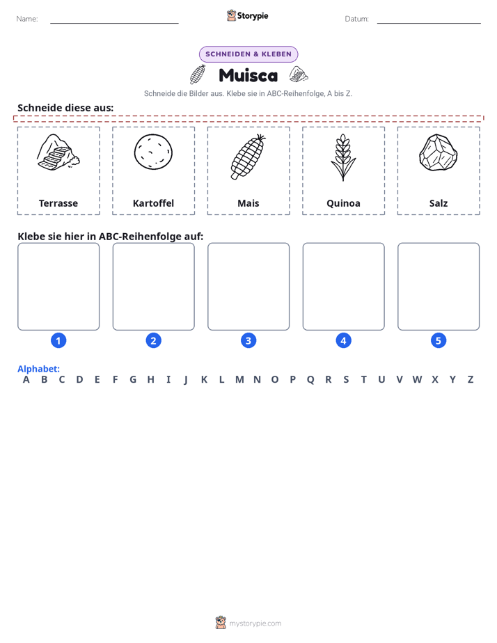 Schneiden & Einfügen Alphabet