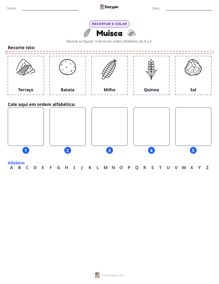 Recortar & Colar Alfabeto
