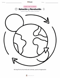 Página para colorear de Rotación y Traslación para niños