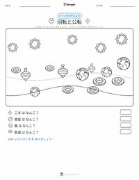 自転と公転 の印刷可能ワークシートプレビュー
