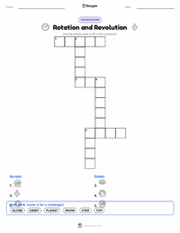 Rotation and Revolution printable worksheet preview