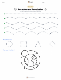 Rotation and Revolution printable worksheet preview