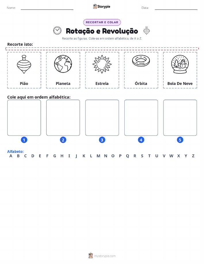 Recortar & Colar Alfabeto