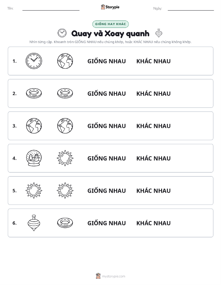 Giống Hay Khác