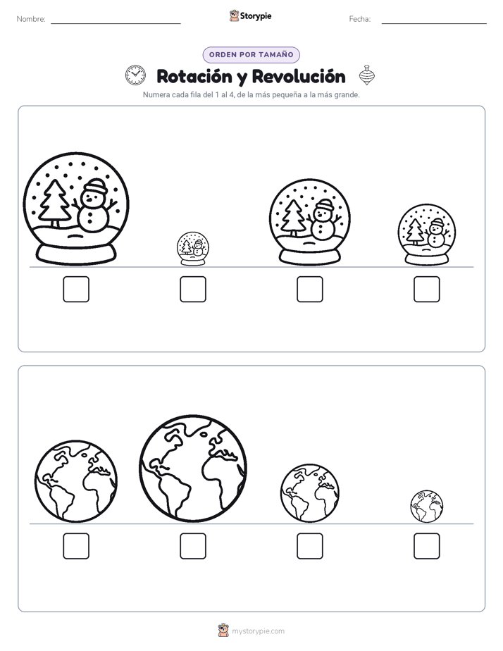 Orden de Tamaños
