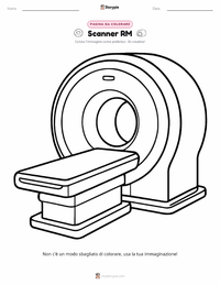 Pagina da colorare di Scanner MRI per bambini