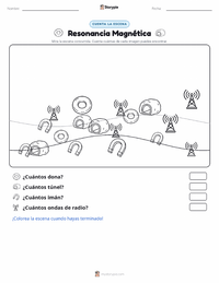 Vista previa de la hoja de trabajo imprimible de Escáner de Resonancia Magnética
