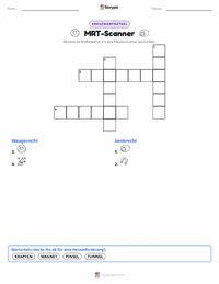 MRT-Scanner druckbare Arbeitsblatt Vorschau