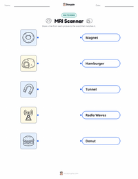 MRI Scanner printable worksheet for kids