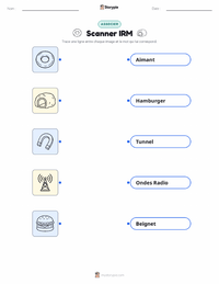 Feuille de travail imprimable Scanner IRM pour les enfants