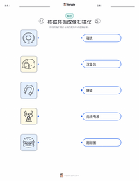 核磁共振扫描仪 可打印工作表，适合儿童