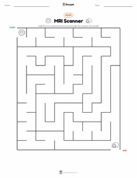 MRI Scanner printable worksheet preview