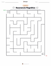 Vista previa de la hoja de trabajo imprimible de Escáner de Resonancia Magnética