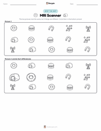 MRI Scanner printable worksheet preview