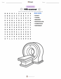 MRI-scanner afdrukbare werkblad voorbeeld