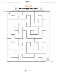 Aperçu de la feuille de travail imprimable Aristarque de Samos